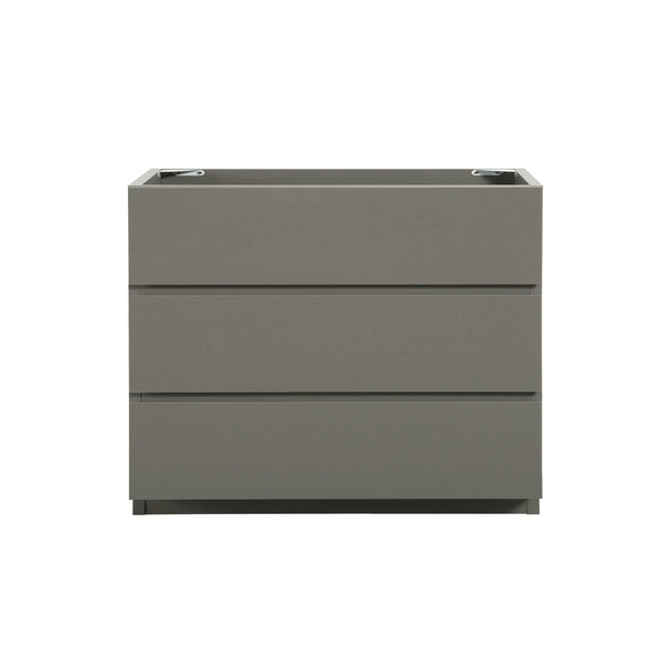 English Elm Alice-36F-102,Floor Cabinet - Stylish Gray Storage Solution With 3 Soft-Close Drawers, Pre-Assembled W1865107752
