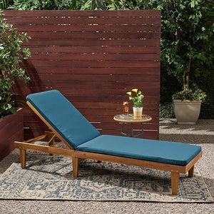 English Elm Nadine Outdoor Chaise Lounge Cushion Water Resistant Full Body Patio Coverage 63493.00WTC-CUSH-BLU