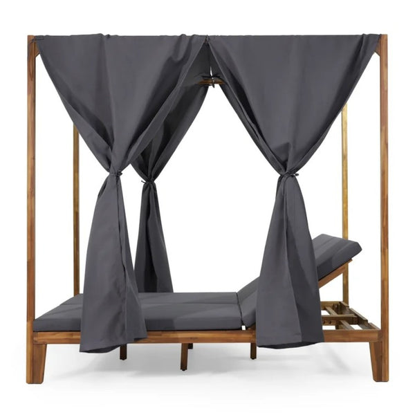 English Elm Kenzie Daybed Cushion and Curtain Set for Bedroom Nook Sunroom Lounge Retreat 71046.00WTC-CUSH-DGRY