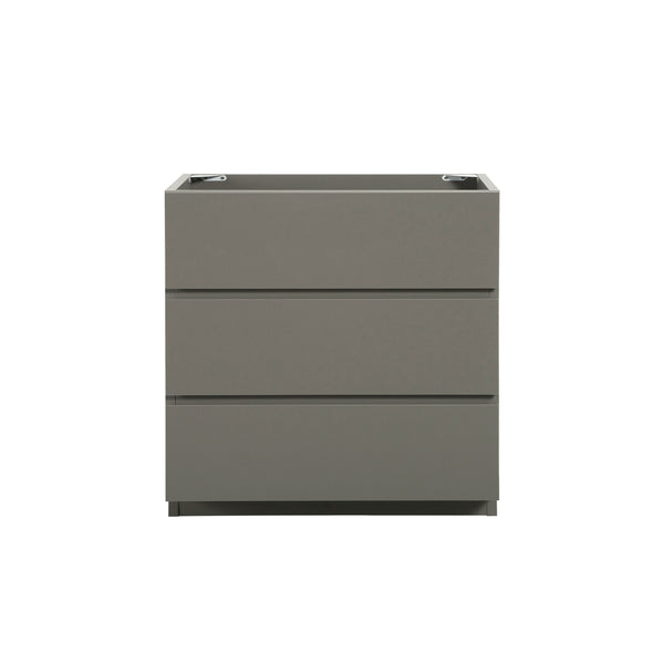 English Elm Alice-30F-102,Floor Cabinet - Modern Gray Storage Solution With 3 Drawers, Pre-Assembled Elegance W1865107751
