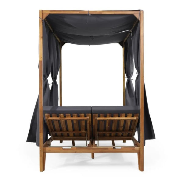 English Elm Kenzie Daybed Cushion and Curtain Set for Bedroom Nook Sunroom Lounge Retreat 71046.00WTC-CUSH-DGRY