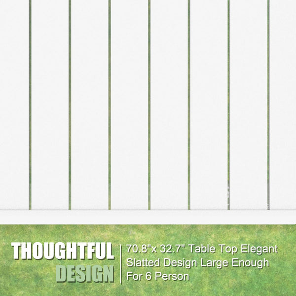 English Elm Aluminum Extendable Patio Dining Table 35–71" Expandable E-Coated Outdoor Indoor Table, Stylish Durable Ivory White W1859P170157