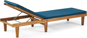 English Elm Nadine Outdoor Chaise Lounge Cushion Water Resistant Full Body Patio Coverage 63493.00WTC-CUSH-BLU