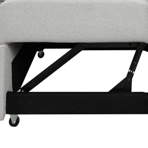 English Elm 82.6" Jacquard Sleeper Sectional with Usb Charging Ottoman Storage Modern Studio SG001440AAE