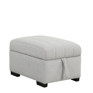 English Elm 82.6" Jacquard Sleeper Sectional with Usb Charging Ottoman Storage Modern Studio SG001440AAE