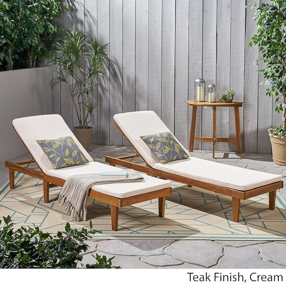 English Elm Nadine Outdoor Chaise Lounge Cushion Water Resistant Full Body Patio Coverage 63493.00WTC2-CUSH-CRM