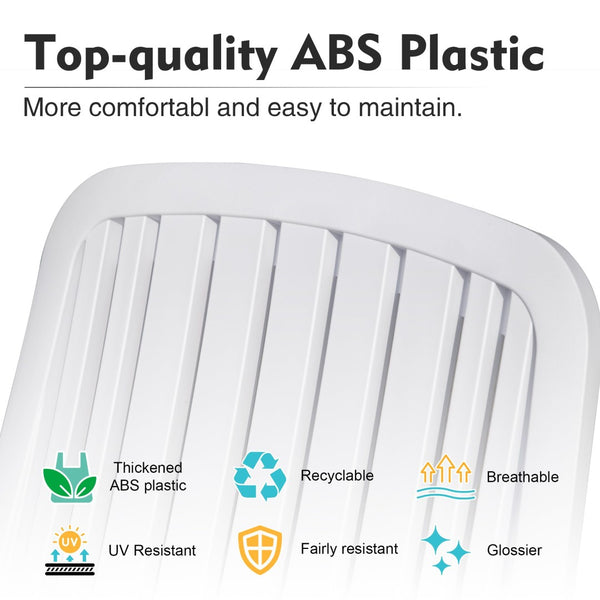 English Elm Outdoor Chaise Lounge - Adjustable Poolside Recliner For Tanning, Relaxing, And Easy Storage, White W1859P170160-GIGA