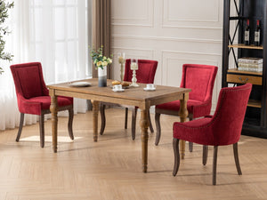 English Elm A&a Furniture Mid-century Dining Chairs Set of 2 Walnut Bentwood Pu Leather Seats Burgundy W1143P151494