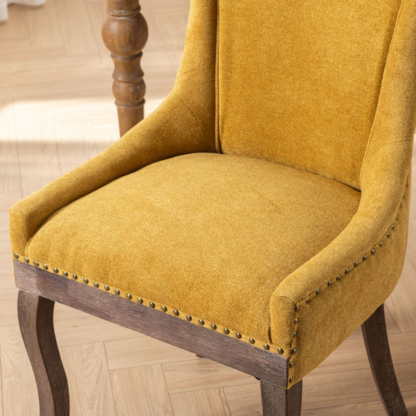 English Elm A&a Furniture Mid-century Dining Chairs Set of 2 Walnut Bentwood Pu Leather Seats Golden W1143P151495