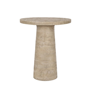 English Elm 22x22x25.5" Cream Solid Magnesium Pedestal Side Table Sculptural Modern Accent W2078P170346