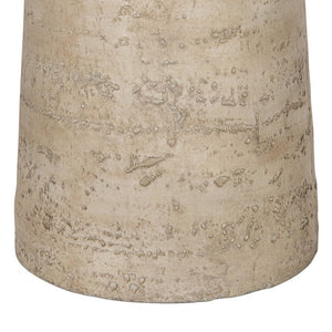 English Elm 22x22x25.5" Cream Solid Magnesium Pedestal Side Table Sculptural Modern Accent W2078P170346