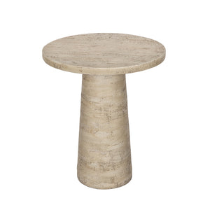 English Elm 22x22x25.5" Cream Solid Magnesium Pedestal Side Table Sculptural Modern Accent W2078P170346