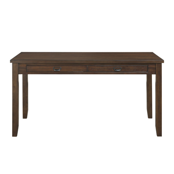 English Elm Dark Cherry Finish Dining Table with 4 Drawers — Transitional Cherry Veneer Kitchen Table, 60" x 36" B011P170629