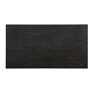 English Elm Antique Orem 72" Dining Table in Antique Black Oak Veneer, Transitional Framing, 40"x30" Rug-Friendly B011P170575