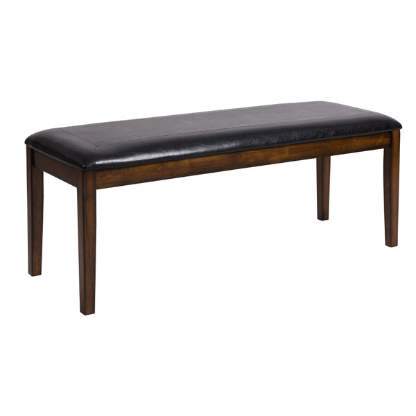 English Elm Espresso Six Piece Dining Set with Faux Leather Bench and Four Splat Back Chairs B011P170610