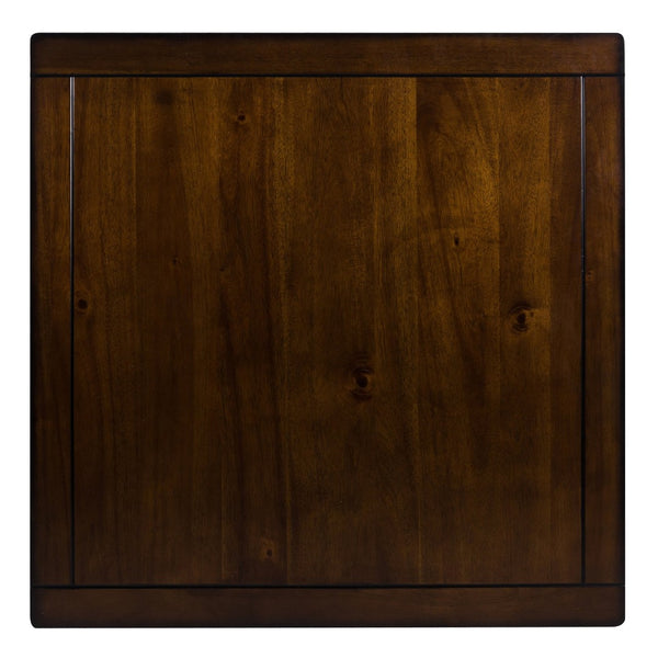 English Elm Espresso Counter Height Dining Set Acacia Wood Table Four Splat Back Faux Leather Chairs B011P170608