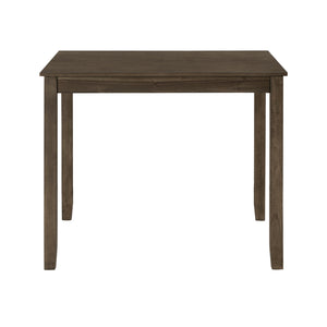 English Elm Charcoal Rivera 5PC Dining Set with X-Back Wood Chairs and Square 36" Table in Charcoal Brown Finish B011P170600