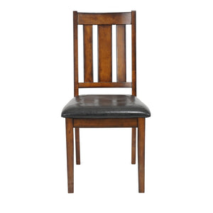 English Elm Espresso Six Piece Dining Set with Faux Leather Bench and Four Splat Back Chairs B011P170610