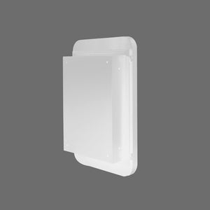 English Elm 16x24 Recessed Medicine Cabinet White Metal Frame Mirrored Door with Adjustable Shelves W1435142930
