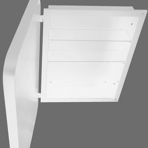 English Elm 16x24 Recessed Medicine Cabinet White Metal Frame Mirrored Door with Adjustable Shelves W1435142930