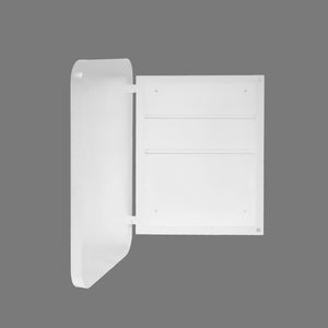 English Elm 16x24 Recessed Medicine Cabinet White Metal Frame Mirrored Door with Adjustable Shelves W1435142930