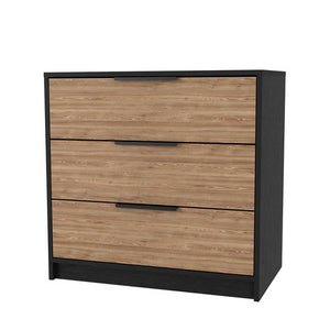 English Elm Washington Five Drawer Dresser with Light Oak Frame and White Fronts, Space-Saving Minimalist Storage Chest Multicolor 32 L x 22 W x 7 H B128P148991
