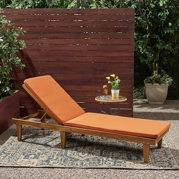English Elm Nadine Outdoor Chaise Lounge Cushion Water Resistant Full Body Patio Coverage 63493.00WTC-CUSH-RUSORG