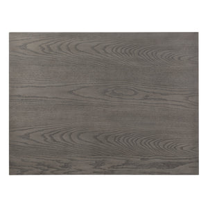 English Elm Beautiful Lovell 5pc Dining Set Gray Oak Veneer Table with 4 Upholstered Brown Fabric Side Chairs, Seats 4 B011P170909