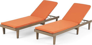 English Elm Nadine Outdoor Chaise Lounge Cushion Water Resistant Full Body Patio Coverage 63493.00WTCGRY2-CUSH-RUSORG