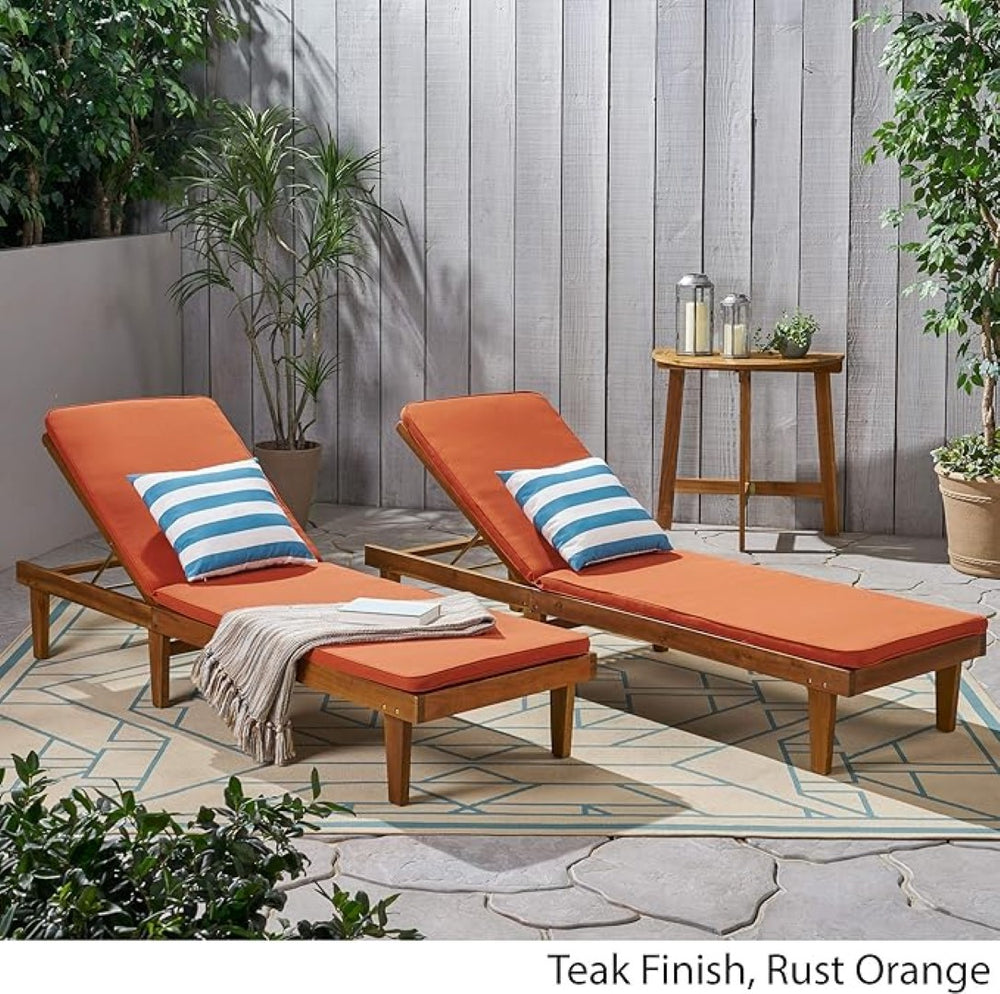 English Elm Nadine Outdoor Chaise Lounge Cushion Water Resistant Full Body Patio Coverage 63493.00WTC2-CUSH-RUSORG