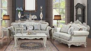 English Elm Tuscan Living Room Set - 2Pc Velvet Sofa & Loveseat - Timeless Italian Elegance For Your Home B009S01053-GIGA