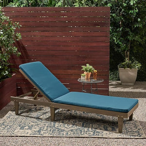 English Elm Nadine Outdoor Chaise Lounge Cushion Water Resistant Full Body Patio Coverage Blue 63493.00WTCGRY-CUSH-BLU