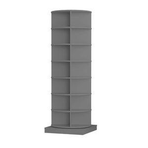 English Elm New Rotating Gray Shoe Tower with 7 Tiers Holds 28 Pairs for Entryway Storage W1320P156771