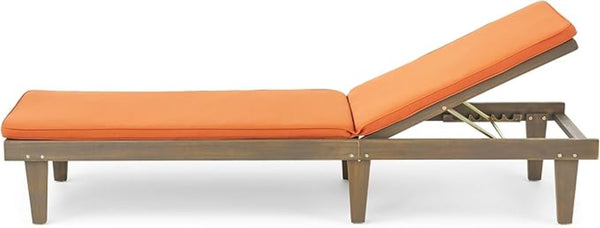 English Elm Nadine Outdoor Chaise Lounge Cushion Water Resistant Full Body Patio Coverage 63493.00WTCGRY-CUSH-RUSORG