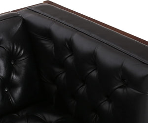 English Elm 3 Seater Mid-century Modern Sofa with Button Tufted Diamond Stitching and Rubberwood Frame 72144.00A_72144.00B