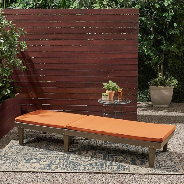 English Elm Nadine Outdoor Chaise Lounge Cushion Water Resistant Full Body Patio Coverage 63493.00WTCGRY-CUSH-RUSORG