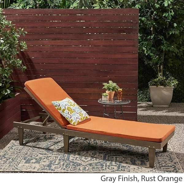 English Elm Nadine Outdoor Chaise Lounge Cushion Water Resistant Full Body Patio Coverage 63493.00WTCGRY-CUSH-RUSORG