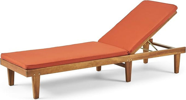 English Elm Nadine Outdoor Chaise Lounge Cushion Water Resistant Full Body Patio Coverage 63493.00WTC-CUSH-RUSORG
