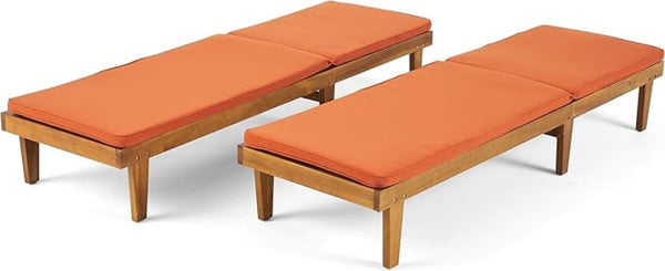 English Elm Nadine Outdoor Chaise Lounge Cushion Water Resistant Full Body Patio Coverage 63493.00WTC2-CUSH-RUSORG