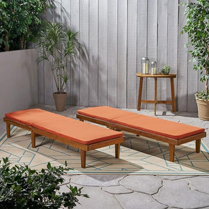English Elm Nadine Outdoor Chaise Lounge Cushion Water Resistant Full Body Patio Coverage 63493.00WTC2-CUSH-RUSORG