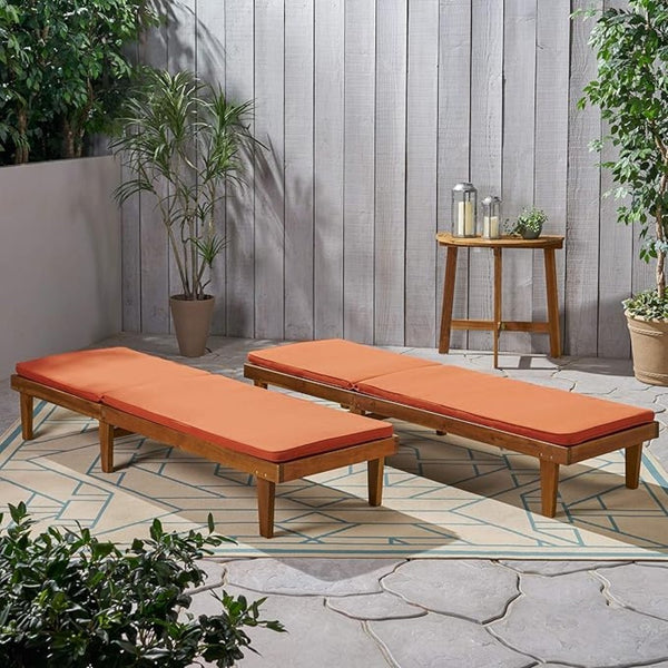 English Elm Nadine Outdoor Chaise Lounge Cushion Water Resistant Full Body Patio Coverage 63493.00WTC2-CUSH-RUSORG