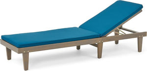 English Elm Nadine Outdoor Chaise Lounge Cushion Water Resistant Full Body Patio Coverage Blue 63493.00WTCGRY-CUSH-BLU