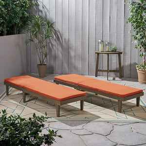 English Elm Nadine Outdoor Chaise Lounge Cushion Water Resistant Full Body Patio Coverage 63493.00WTCGRY2-CUSH-RUSORG