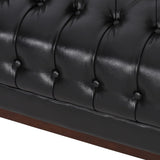 Christopher Knight Home® - Noble House - Petteti Contemporary Faux Leather Tufted 3 Seater Sofa