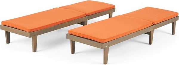English Elm Nadine Outdoor Chaise Lounge Cushion Water Resistant Full Body Patio Coverage 63493.00WTCGRY2-CUSH-RUSORG