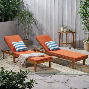 English Elm Nadine Outdoor Chaise Lounge Cushion Water Resistant Full Body Patio Coverage 63493.00WTC2-CUSH-RUSORG