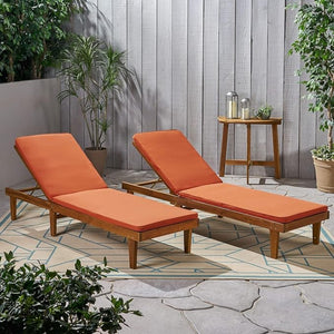 English Elm Nadine Outdoor Chaise Lounge Cushion Water Resistant Full Body Patio Coverage 63493.00WTC2-CUSH-RUSORG
