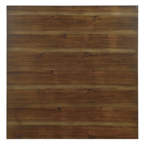 English Elm Brown Weston 5pc Dining Set with Acacia Veneer Table and Faux Leather Upholstered Chairs, Transitional Design Brown 40 L x 40.25 W x 14.75 H B011P170887