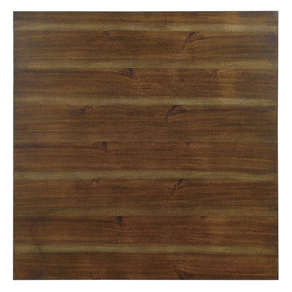 English Elm Brown Weston 5pc Dining Set with Acacia Veneer Table and Faux Leather Upholstered Chairs, Transitional Design Brown 40 L x 40.25 W x 14.75 H B011P170887