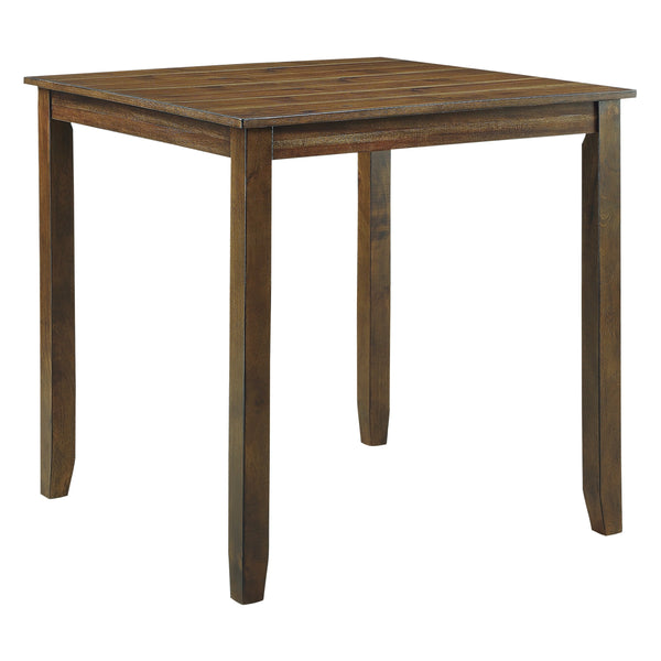 English Elm Brown Weston 5pc Dining Set with Acacia Veneer Table and Faux Leather Upholstered Chairs, Transitional Design Brown 42.25 L x 40.25 W x 14.75 H B011P170894